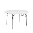 thumbnail image 1 of Mainstays 4 Foot Fold-in-Half Round Plastic Table, Indoor Outdoor, White, 1 of 10