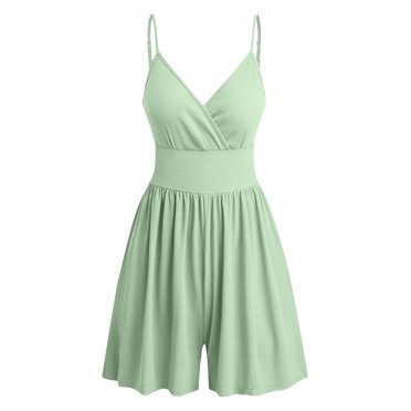 Deals of The Day Clearance! Women’s Summer Casual Romper Sleeveless Athletic Trendy Short Jumpsuit, Comfortable One-Piece for Vacation, Beach, or Weekend Fun Sales Today Clearance!