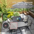 thumbnail image 4 of Outsunny Round Patio Umbrella Base with Wheels, 46lbs Resin Umbrella Stand, 4 of 10