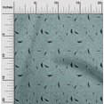 thumbnail image 2 of oneOone Rayon Teal Blue Fabric Line Drawing Leaf Craft Projects Decor Fabric Printed By The Yard 56 Inch Wide, 2 of 4