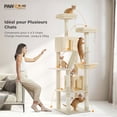 thumbnail image 2 of PAWZ Road 71" Large Cat Tree Multi-Level Cat Tower with 6 Scratching Posts for Indoor Pet Beige, 2 of 13