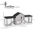 thumbnail image 2 of CoSoTower Large Rabbit Hutch Wood Bunny Cage Outdoor Guinea Pig House with Double Runs Slide Out Tray Ramps, 2 of 7