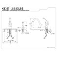 thumbnail image 2 of Kingston Brass Georgian Single Handle 8" Kitchen Faucet with Brass Sprayer, 2 of 2