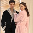 thumbnail image 4 of Baohd Unisex Winter Flannel Robe Designed For Maximum Warmth And Comfort Skin Friendly Winter Bathrobe Pink M, 4 of 6