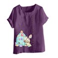 thumbnail image 2 of Birdeem Chemise Décontractée Oversize d'Été pour Femmes Col Rond Manches Courtes Imprimé Floral Ample, 2 of 5