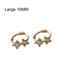 thumbnail image 3 of maskred Two Size Options For These Stunning Silver Earrings Llightweight And Gift Gold 10MM 1Set, 3 of 6