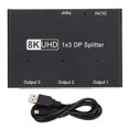 thumbnail image 1 of DP Adapter, 4K 144Hz Plug And Play Aluminum Alloy Triple MST SST Hub 1x3 DP Splitter  For Home Theater For School For Hotel, 1 of 8