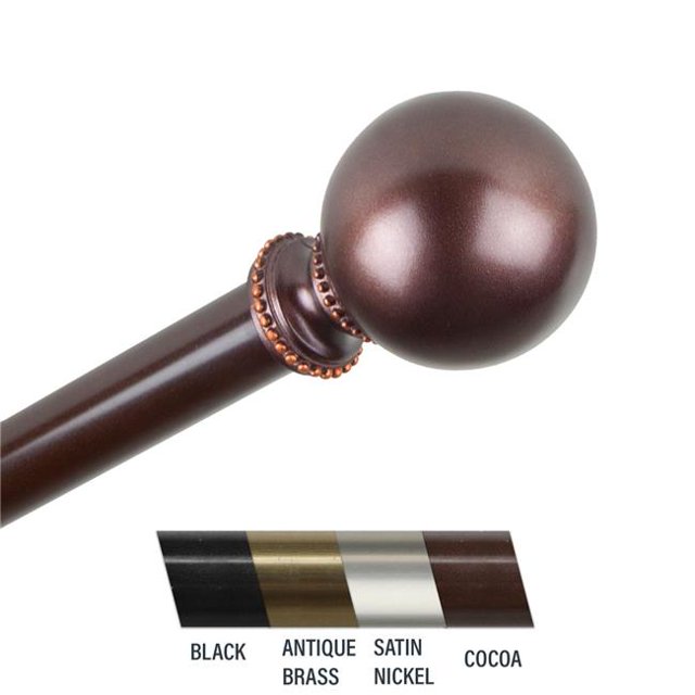 Central Design 4883-287 Julian Tringle à Rideau de 0,81 Po, 28 à 48 Po - Cacao