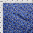 thumbnail image 3 of oneOone Georgette Viscose Blue Fabric Tropical Craft Projects Decor Fabric Printed By The Yard 42 Inch Wide, 3 of 5