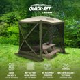 thumbnail image 2 of CLAM Quick-Set Traveler Abri Portatif à 4 Côtés de 6 X 6 Pieds, Vert/beige, 2 of 9