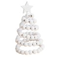 thumbnail image 2 of Tabletop Christmas Tree Mini Christmas Tree for Party Supplies Holiday Decor White Beads, 2 of 7