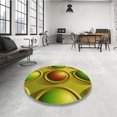 thumbnail image 4 of Ahgly Company Machine Washable Indoor Round Transitional Dark Bronze Brown Area Rugs, 7' Round, 4 of 7