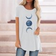 thumbnail image 2 of Pompotops Chemises Mode Décontractée pour Femmes Manches Courtes Tee-Shirt Ample Tunique Blouse, 2 of 4