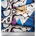 thumbnail image 3 of Soimoi Velvet Fabric Animal Skin & Triangle Geometric Decor Fabric Printed Yard 58 Inch Wide, 3 of 3