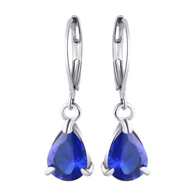 XZNGL Ladies Fashion Colorful Diamond Water Drop Stud Earrings Jewelry