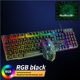 thumbnail image 2 of facefd RGB Gaming Keyboard and Mouse USB Wired LED Backlight Gaming Mouse Keyboard and Mouse Pad for Laptop PC Computer Gaming and Work Black, 2 of 6