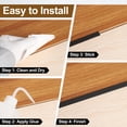 thumbnail image 4 of 3Pcs 2.9Ft x 0.47" T-Molding Floor Transition Strips, Flat Divider Strip, Gold, 4 of 6