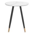 thumbnail image 3 of Contemporary Faux Marble Finish Round Accent Table, 3 of 7