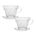 thumbnail image 1 of Leojiow 2Pcs Coffee Filter Coffee Dripper Pour Over Coffee Maker Drip Brewer Pour Over Coffee Dripper One Size, 1 of 6