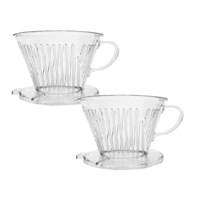 Leojiow 2Pcs Coffee Filter Coffee Dripper Pour Over Coffee Maker Drip Brewer Pour Over Coffee Dripper One Size