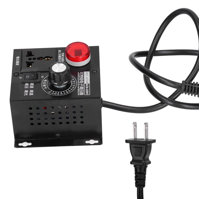 AC Voltage Regulator, SCR Voltage Dimmer, Anti-surge High Current AC110/220V For Household Appliances Speed Regulation Factories Dimming Applications US Plug