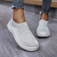 thumbnail image 2 of Kcodviy Spring and Summer Women Sneaker Boots for Women Sports Shoes Flat Bottom Low Cut Sneaker Socks Women Lightweight Slip on Fly Woven Mesh Breathable Comfortable Solid Color Casual Style, 2 of 8