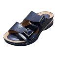 thumbnail image 1 of Kcodviy Women Summer Solid Color Casual Sandals for Women Buckle Strap Casual Open Women Slides Sandals Toe Wedges Soft Bottom Summer Sandals for Women Dressy Breathable Slippers Shoes Sandals, 1 of 5