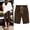 Coffee, variant on Women's High Waist Beach Shorts - Lacing Five Point Pants with Pockets, Polyester Workout Casual Wear