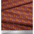 thumbnail image 3 of Soimoi Poly Georgette Fabric Brush Stroke & Spiral Abstract Fabric Prints by Yard 52 Inch Wide, 3 of 3