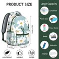 thumbnail image 2 of Floral and Leopard Print Students Backpack Durable Outdoor Backpack with Artistic Wildflower and Butterfly Design, Adjustable Straps, Perfect for School and Travel, 2 of 6