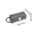 thumbnail image 3 of SIYTUAU Double Layer Oxford Cloth Pencil Case 7.9X2.95X2.95 Inches Gray For School Students Large Capacity Zipper Double Pull Design Pencil Organizer School Use Grey, 3 of 6