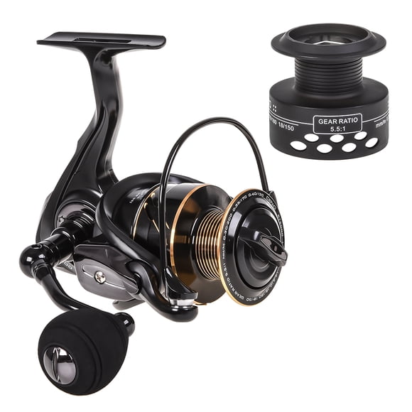 Amdohai Spinning Fishing Reel 13BB + 1 Bearing Balls Metal Spinning Reel Boat Rock Fishing Wheel with with Extra Spool