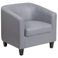 thumbnail image 1 of Gray Leather Lounge Chair, 1 of 9