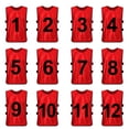 thumbnail image 1 of TOPTIE Ensembles de 12 Gilets d'Entraînement Numérotés (#1-12), Chasubles de Soccer, 1 of 6