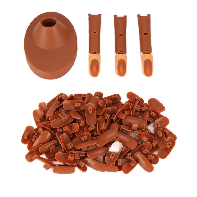 ESTINK Finger Mannequin, Highly Simulation Flexible Bendable Joints Inserted Firmly Nail Training Finger With Base For Nail Artists For Nail Salon