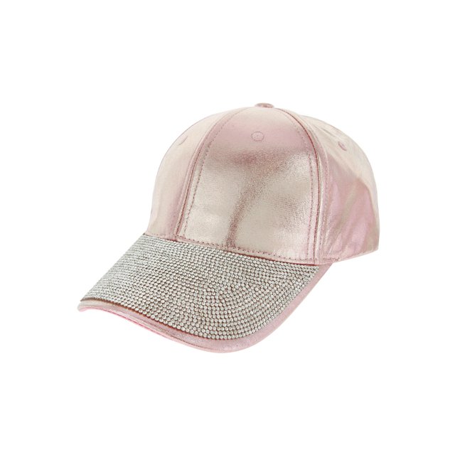 Top Headwear Shiny Studded Baseball Cap - Pink