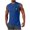 Blue, variant on EGNMCR Round-Neck Tank Top Men's Tank High Elasticity Sports Pullover Round Neck Sleeveless Fitness Muscular Man Fitness Clothes Men cotton Tank Top