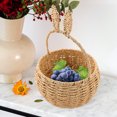 thumbnail image 3 of SHISUYAN Woven Basket with Handle Rabbit Ear Flower Arrangement Basket Woven Flower Basket, 3 of 8