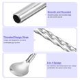 thumbnail image 3 of Unique Bargains 4Pack 8.6' Stainless Steel Spoon Straws Reusable Twist Handle Spoon, Silver, 3 of 5