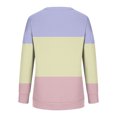 thumbnail image 4 of Timegard Women's Sweatshirt Crew Neck Long Sleeve Color Block Pullover Fall Winter Casual Tunic Tops, 4 of 4