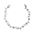 thumbnail image 1 of ruzhgo Ladies Rhinestone Bracelet Anniversary Birthday Party Wedding Engagement Dating Decor Hand Chain Jewelry for Woman Type 1 Type 2, 1 of 6