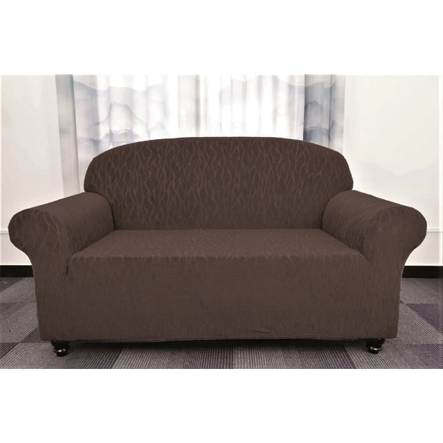 (75x88 Pouces) Housse Extensible pour Causeuse - Brun