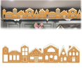 thumbnail image 1 of Light-Up Gingerbread Village Set, 2 Cardboard Houses with Warm LED String Lights, Festive Holiday Decor for Windowsills, Mantels, and Family Activities, 1 of 5