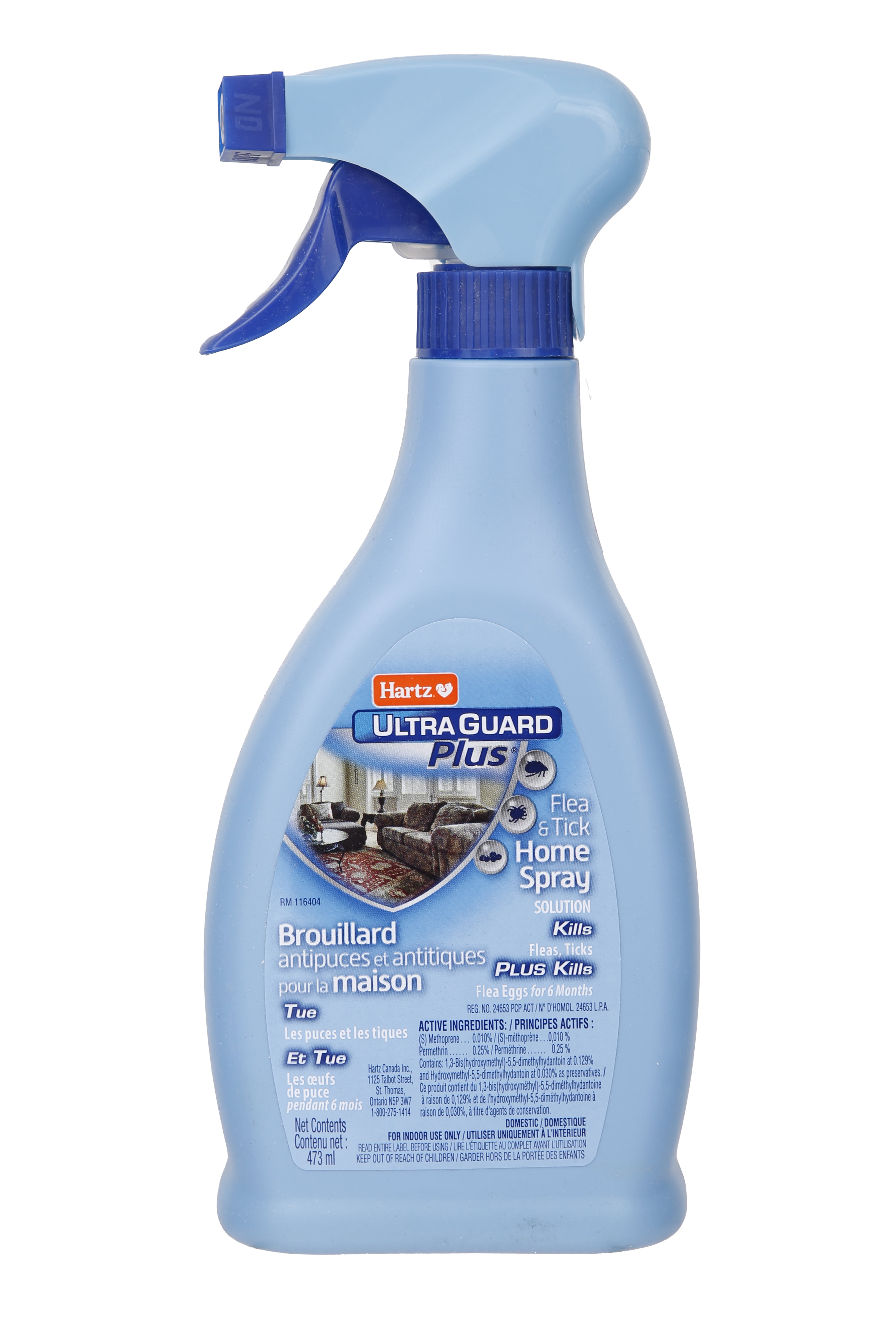Hartz Ultraguard Plus Vaporisateur pour la Maison Antipuces et Antitiques pour Chiens, 473 ml