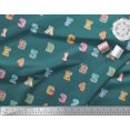 thumbnail image 3 of Soimoi Velvet Fabric Numbers & Alphabets Text Fabric Prints by Yard 58 Inch Wide, 3 of 3