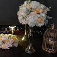 thumbnail image 3 of facefd Long Stand Metal Candle Tea Light Holder Candlestick Flower Vase Gold-S, 3 of 6
