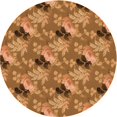 thumbnail image 1 of Ahgly Company Machine Washable Indoor Round Transitional Orange Area Rugs, 8' Round, 1 of 7