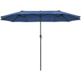 thumbnail image 3 of Patiojoy Parasol de Patio Double Face de 15 Pi, Parasol de Marché Extra-Grand pour l'Extérieur, Bleu Marine, 3 of 7