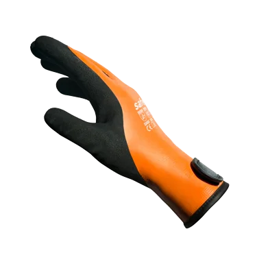 Safedenn Waterproof Winter Thermal Gloves, Hook and Loop Strap, Latex Coated, OEKO-TEX Certified, XL