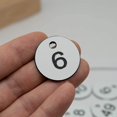 thumbnail image 3 of ORUYROP Plastic ID Number Tags Engraved Tags Key Tags Without Key Rings (101-200, White), 3 of 6